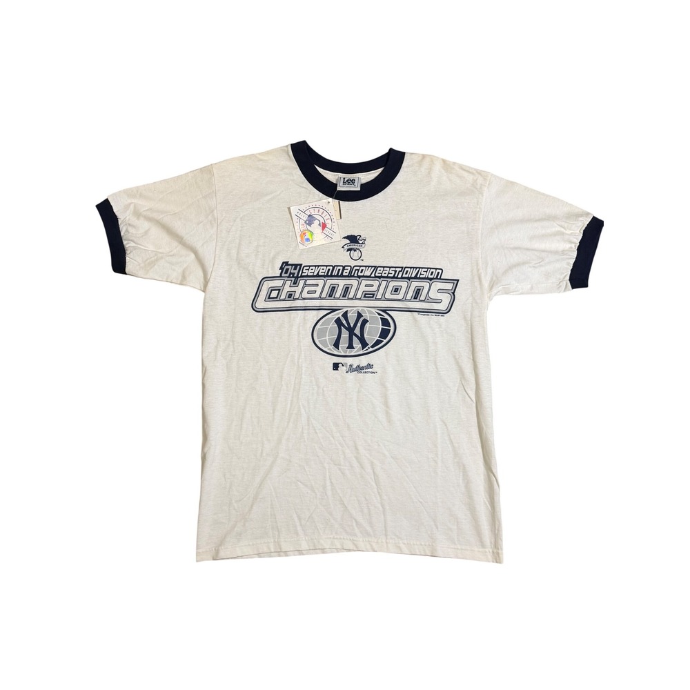 Lee Sport New York Yankees 2004 AL East Champions Ringer T-Shirt Kids XL 18/20